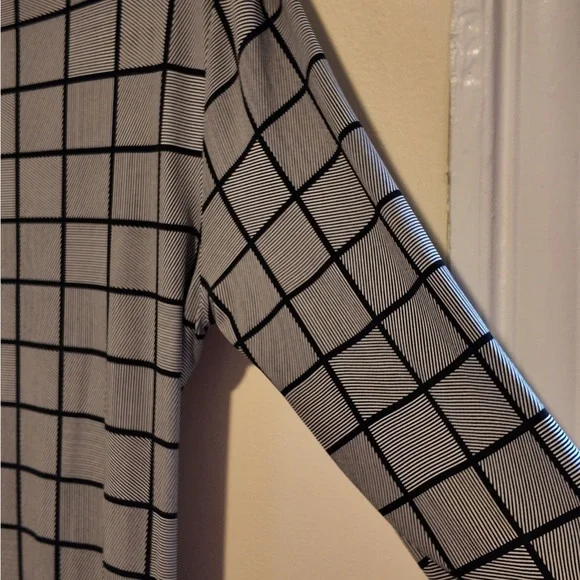 Ann Taylor Square Print Dress Size L, Elegant Career Office Lagoonlook Chic - Picture 5 of 9